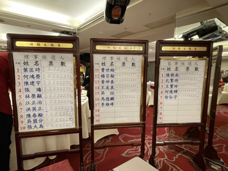 **計票完成,恭禧當選的17位理事及5位監事